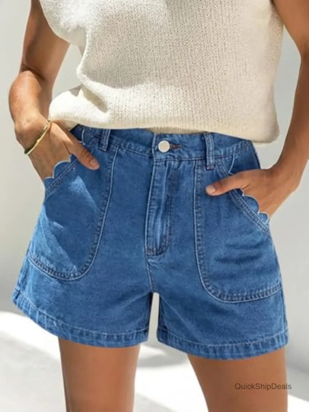 Baggy High Waisted Denim Shorts Jorts Wide Leg Summer Casual Vintage